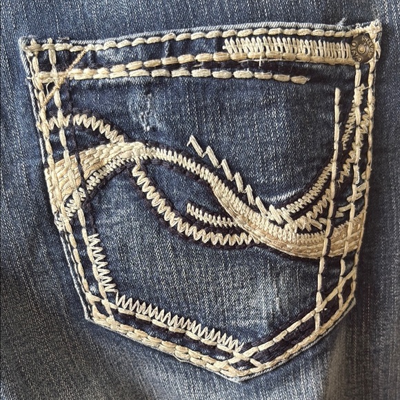 Blue Straight Leg Jeans with Classic Indigo Wash - Picture 8 of 16